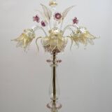 Ca'Rezzonico Blown Murano Glass 6 Arms Floor Lamp, Italy, 1950s