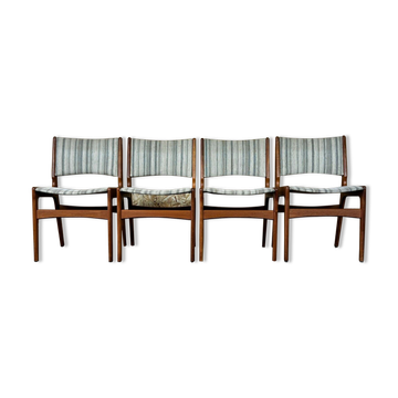 4x 60s 70s teak chairs Chair Dining Chair Henning Kjaernulf Danish 60s