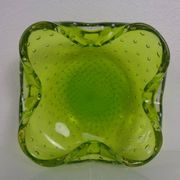 Green Sommerso Murano Glass Ashtray, Italy, 1960s