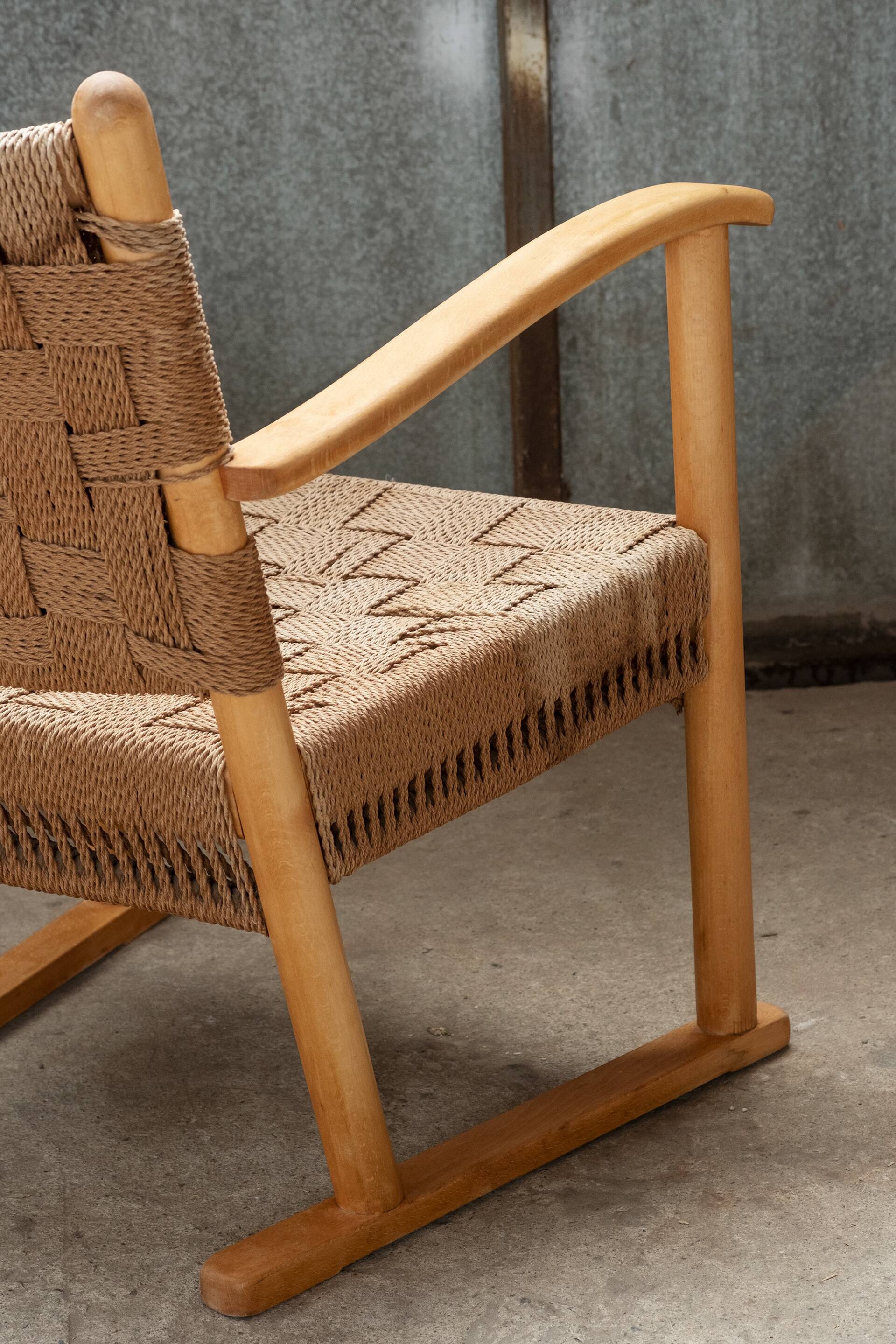 Karl Schrøder Lounge Chair Model 1641 for Fritz Hansen, 1940s Denmark