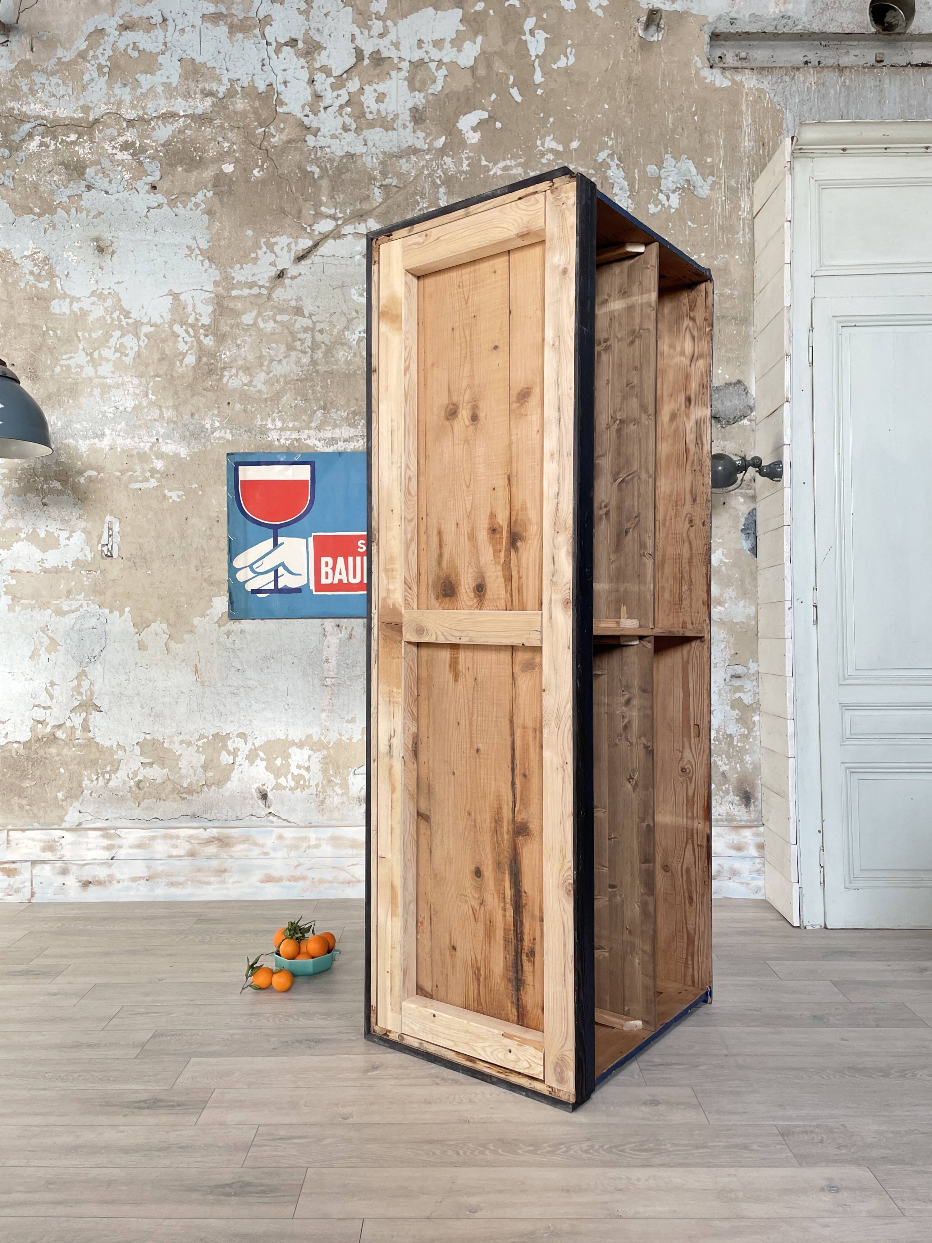 Commercial bank weathered wood panel.