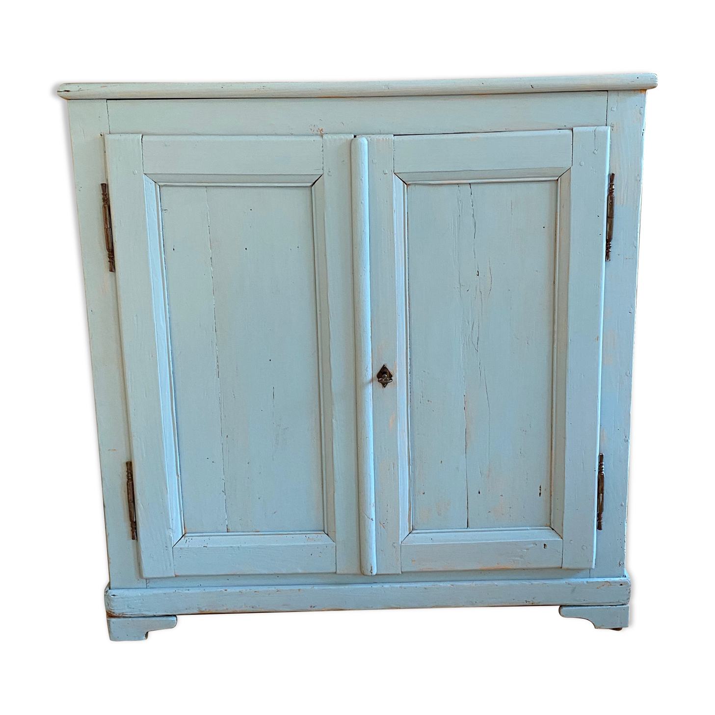 Antique buffet in its pretty bluish patina