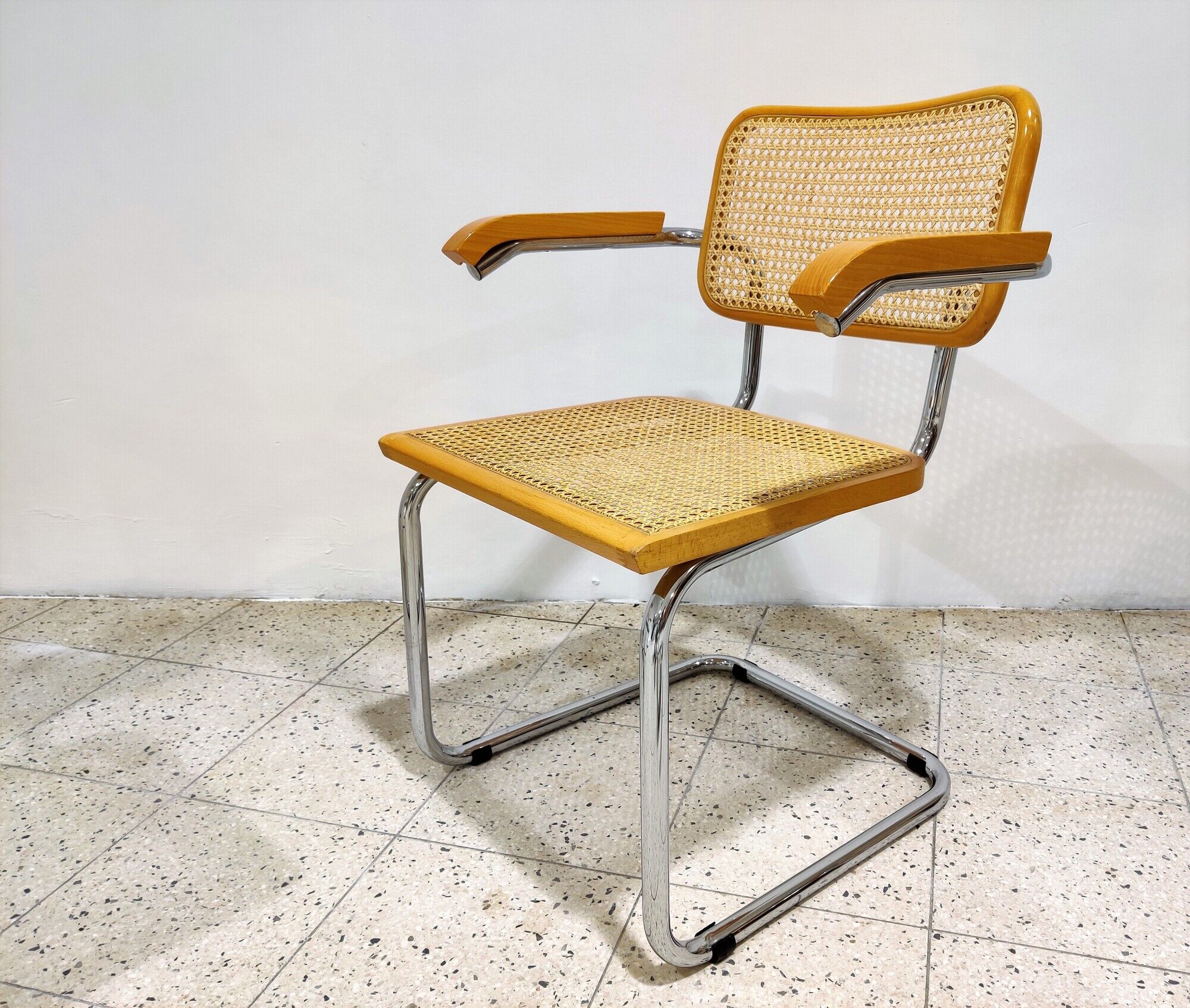 Vintage Marcel Breuer Cesca B64 chairs, made in italy, 1970