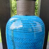 Vase flacon turquoise de Nils Khaler Danemark 1965