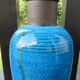 High vase turquoise bottle of Nils Khaler. Denmark 1965