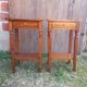 Pair of bedside nightstands with vintage wooden drawer