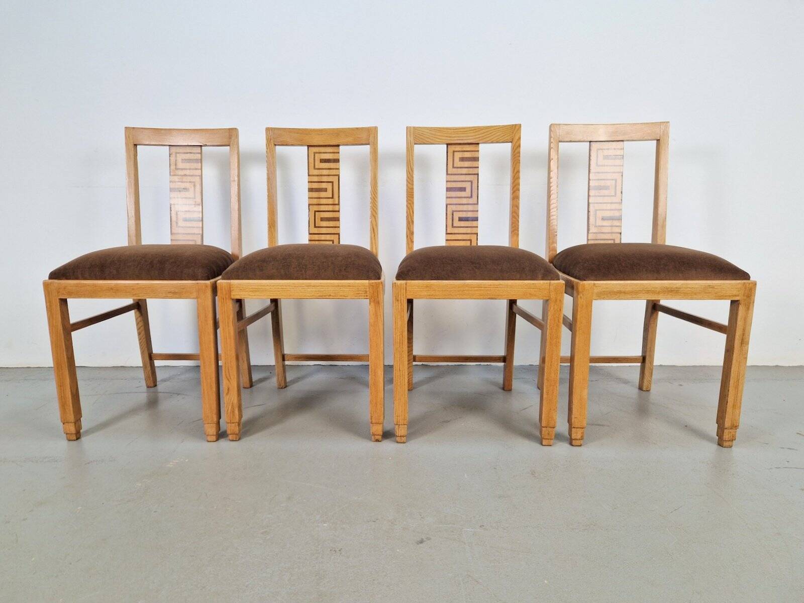 Arts and Crafts Dining Chairs, 1930s, Set of 4