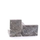 Art Deco Grey Marble Bookends