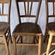 Set of 5 beech wood bistro chairs from the 1950s