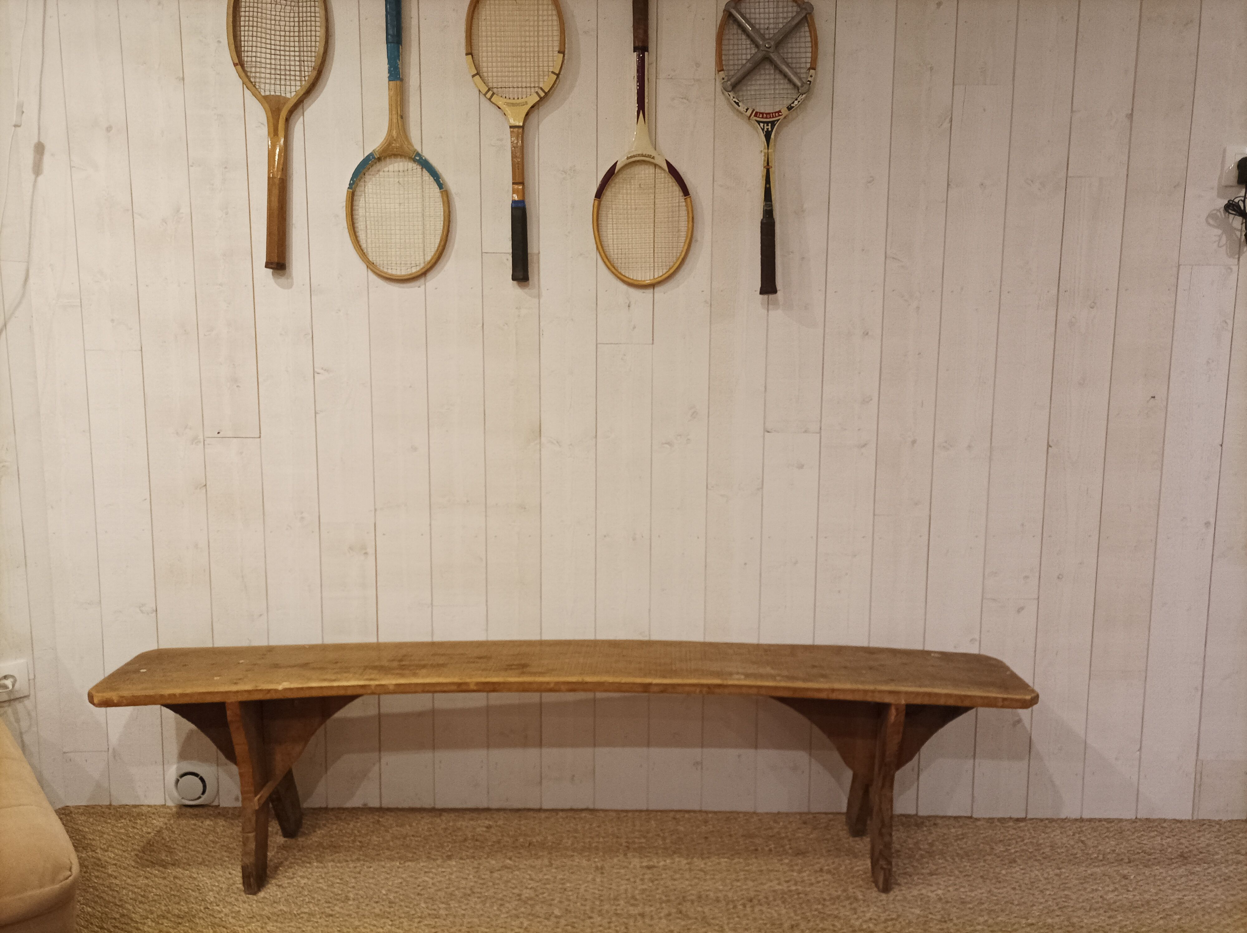 Antique solid wood bench