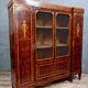 Louis XVI library in noble wood marquetry around 1850