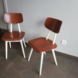 2 vintage Czech wooden chairs, Ton ex Thonet, 1960