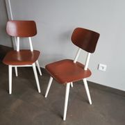 2 vintage Czech wooden chairs, Ton ex Thonet, 1960