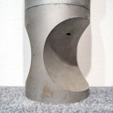 Pair of burnished aluminum lamps Italy 50s