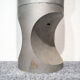Pair of burnished aluminum lamps Italy 50s