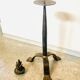 Brutalist wrought iron candle holder