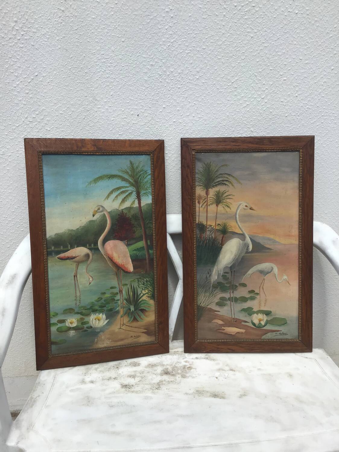 Paire tableaux exotiques
