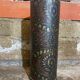 Vintage Lincrusta Loreid Umbrella Stand in Leather with Metal Rim