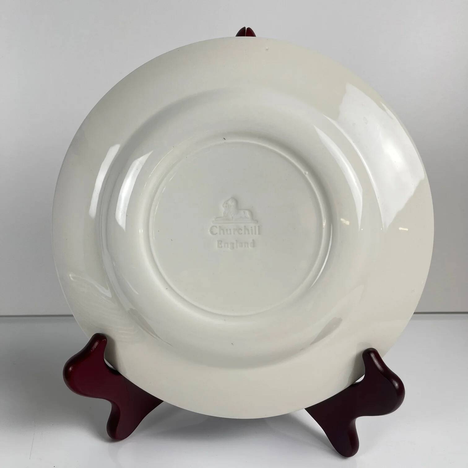 Set of 10 dessert plates, Asian pattern, Churchill, England 1970.