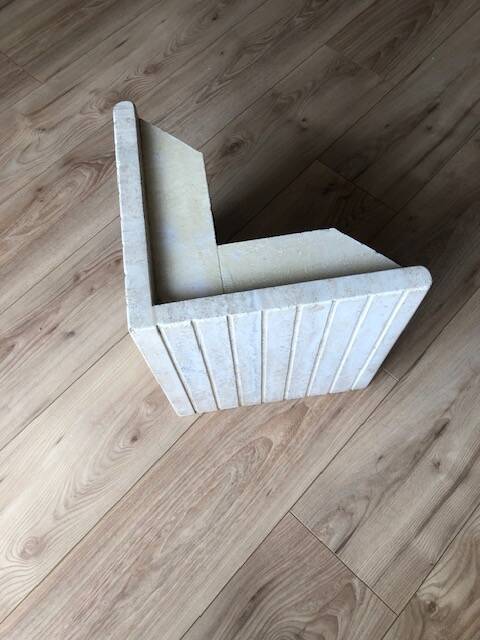 Travertine coffee table