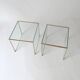 3 nesting coffee tables in glass and gilded metal, 1950-1970