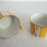 2 tasses avec sous tasses porcelaine de Limoges vintage
