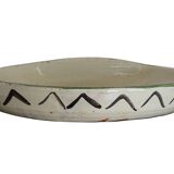 Bol ancien français en terre cuite émaillée à décor de paon