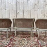 Salon de style Louis XVI en cannage 1900