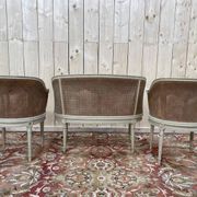 Salon de style Louis XVI en cannage 1900