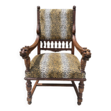 Fauteuil en Noyer de style Louis XIII Epoque XIXeme Siècle