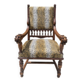 Walnut Armchair Louis XIII Style Period 19th Century