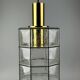 60s 70s ceiling lamp Glashütte Limburg Germany glass & brass Space Age