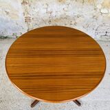 Extendable Scandinavian style dining table with double elongations by Maison Ducau, Circa 1970