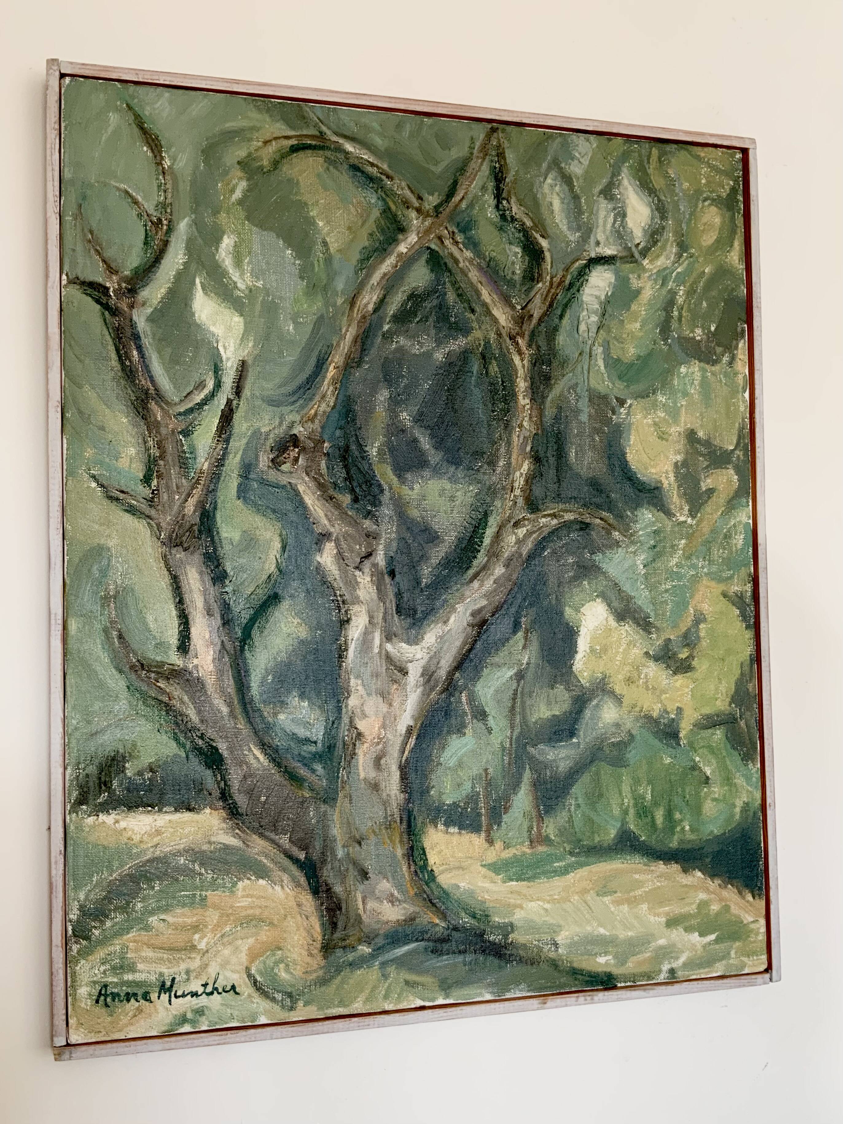 Vintage Oil on Canvas by Swedish artist Anna Munther (1915-2000)