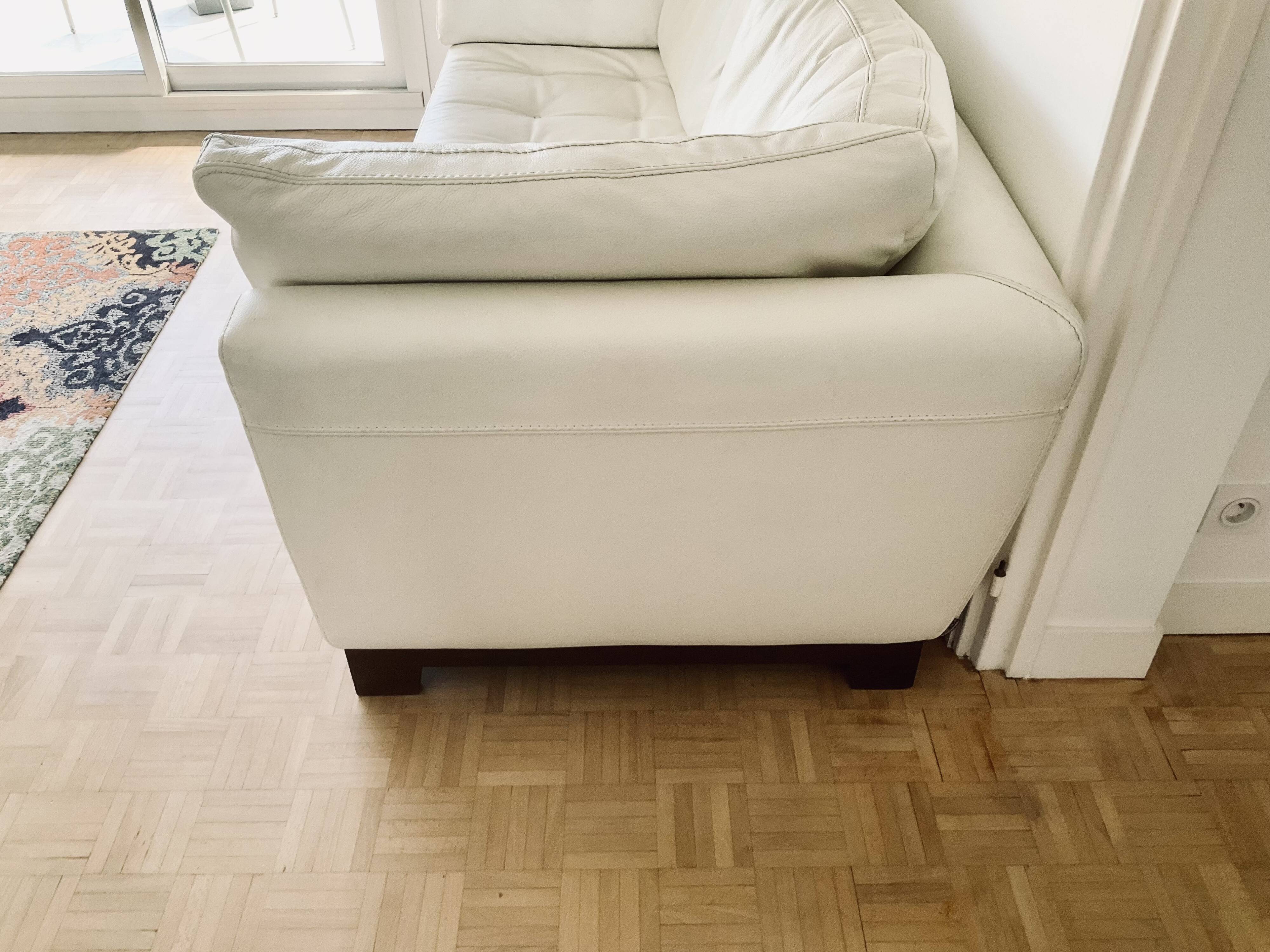 Roche Bobois leather two-seater sofa