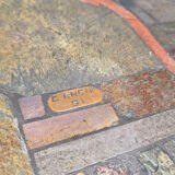 Brutalist side table by C. Kneip, 1991