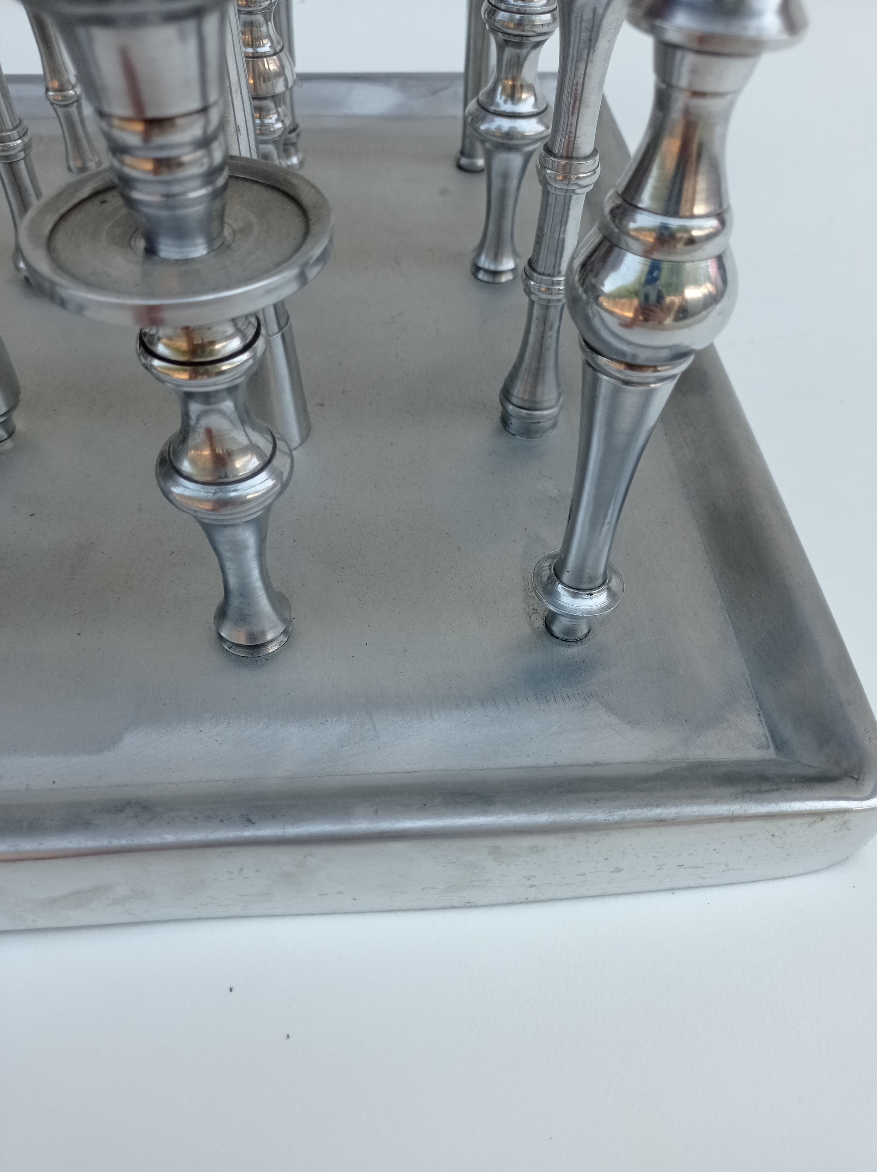 Chandelier en métal pour 16 bougies années 1980