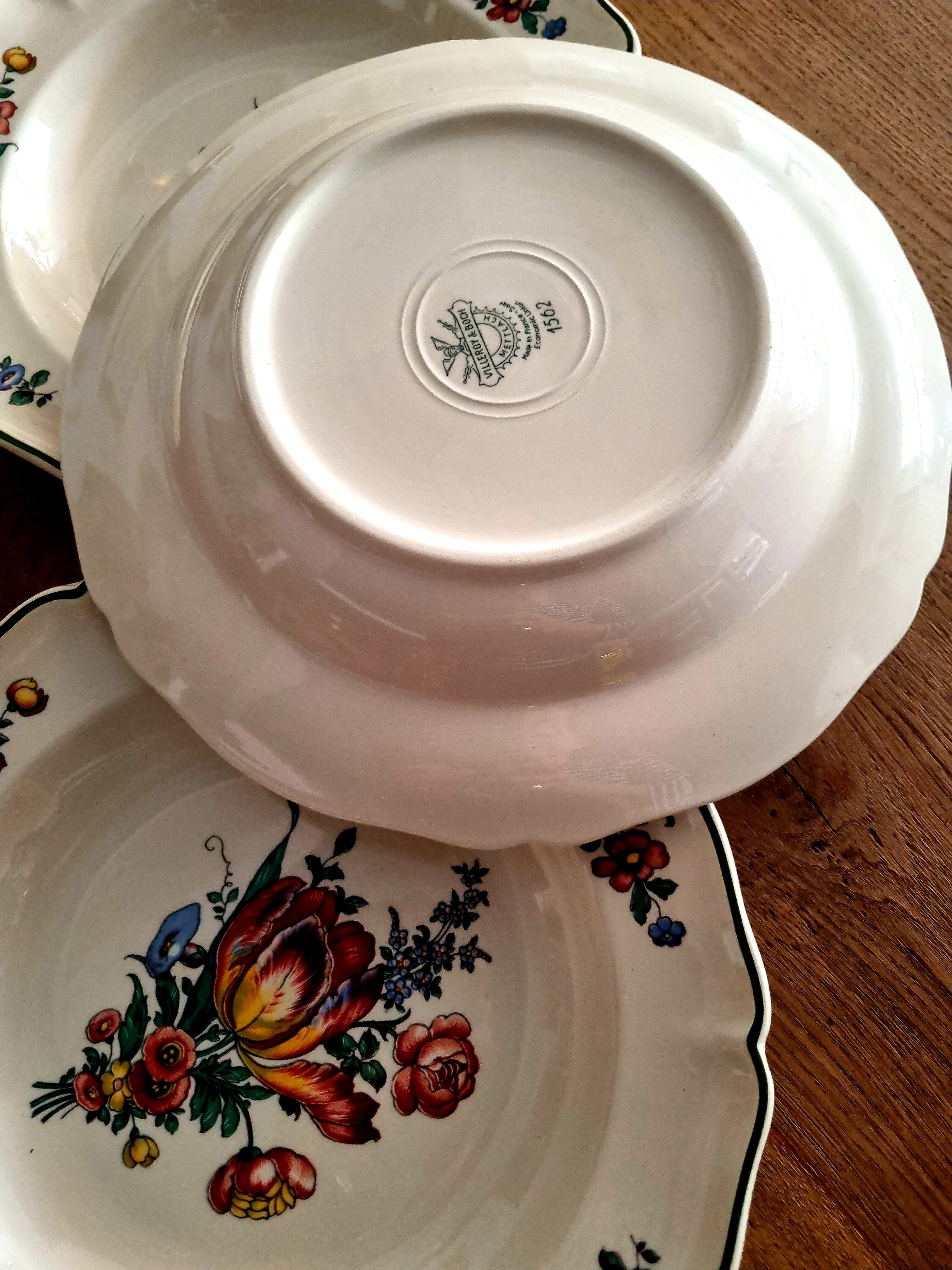 Set of 3 hollow plates Villeroy and Boch 1562