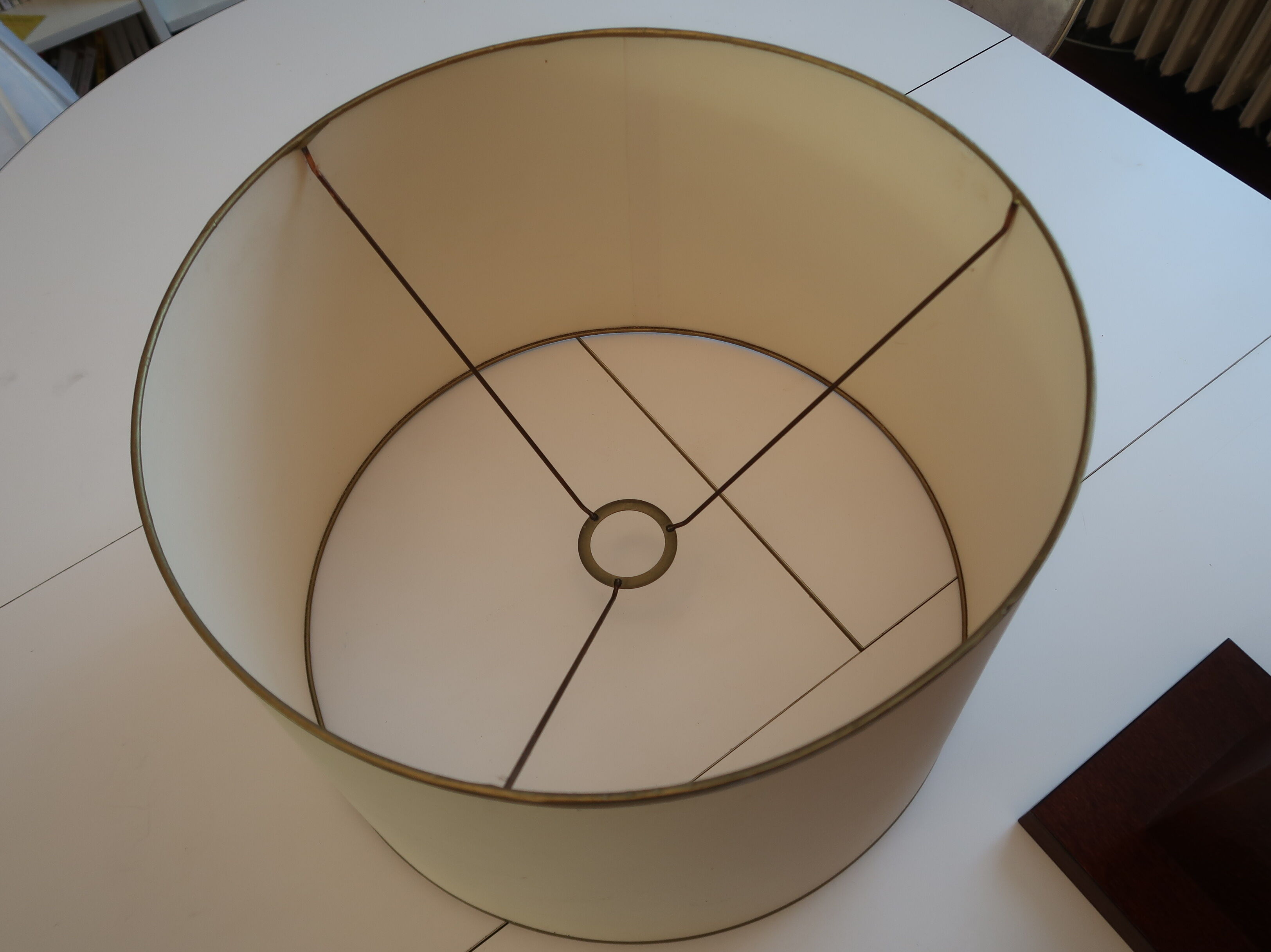 Mahogany midcentury table lamp