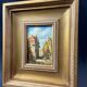 Oil painting on panel German school busy street Germany J. Hausman