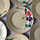 6 dessert plates Digoin Sarreguemines model "Ginette" years 30-40