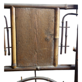 Bamboo coat rack with late nineteenth mirror
