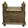 Small Chest Bench In Bleached Chestnut In Neo-Gothic Style