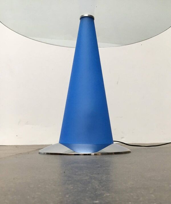 Table d'appoint et lampe sur pied Birillo postmoderne par Parisotto pour Fontana Arte, années 1980