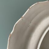 Set of 2 plates XIXth Les Islettes, rooster decoration and flowery basket