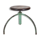 Vintage adjustable industrial stool with patina, 1950s