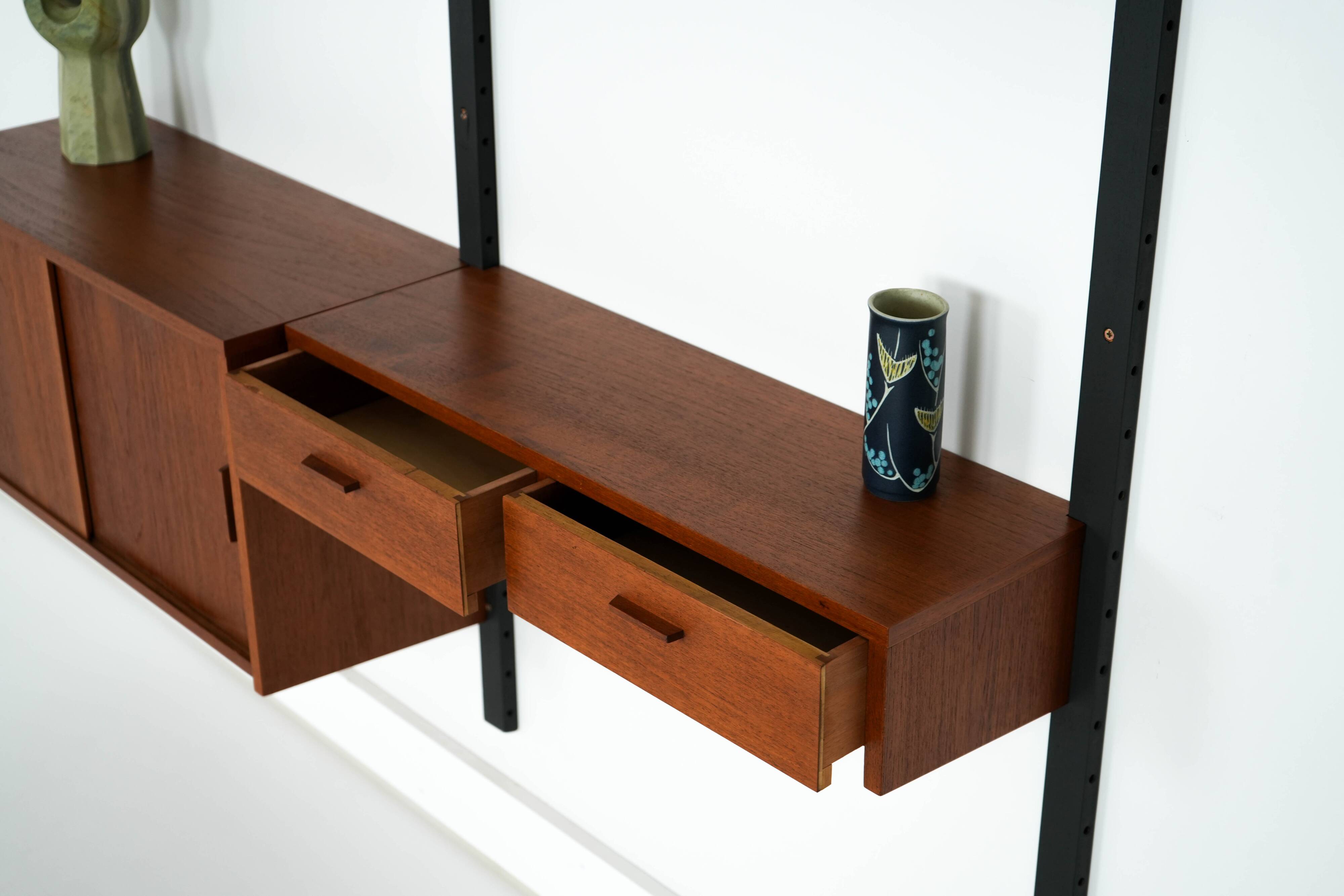 Teak shelving unit, Danish design, 1960s, production: Denmark