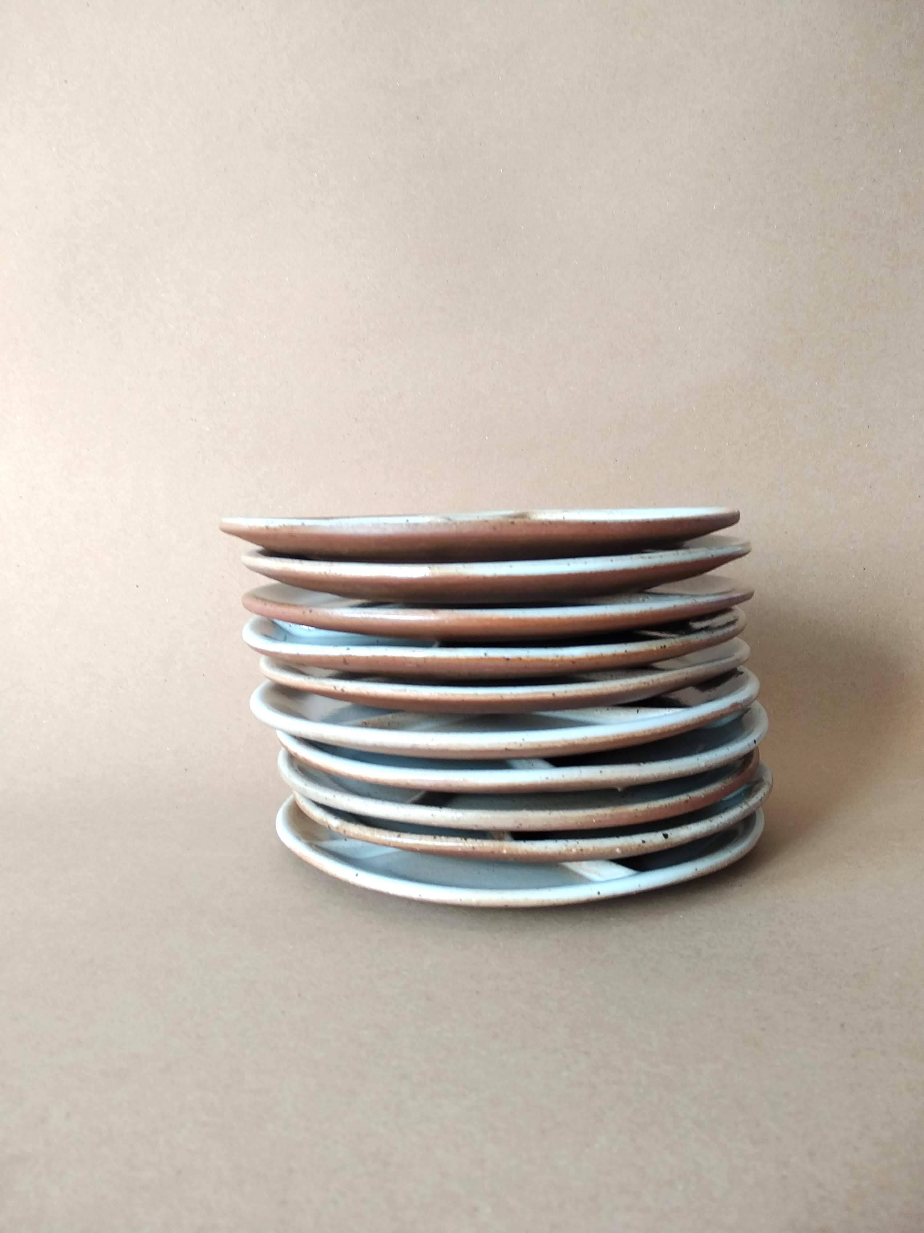 10 Vintage Grès du Marais compartment plates
