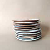 10 Vintage Grès du Marais compartment plates