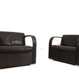 Otto Zapf Arcona ensemble de 2 fauteuils en cuir pour Art Collection